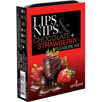 Подарунковий набір Sensuva Lips & Nips Pleasure Kit - Chocolate Strawberry 2 x 4г Подарунковий набір Sensuva Lips & Nips Pleasure Kit - Chocolate Strawberry 2 x 4г