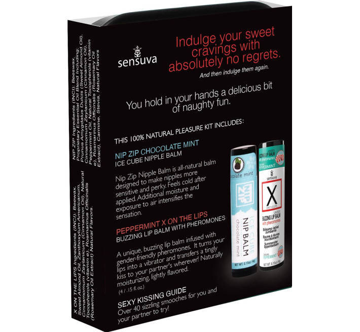 Подарунковий набір Sensuva Lips & Nips Pleasure Kit - Chocolate Peppermint 2 x 4г