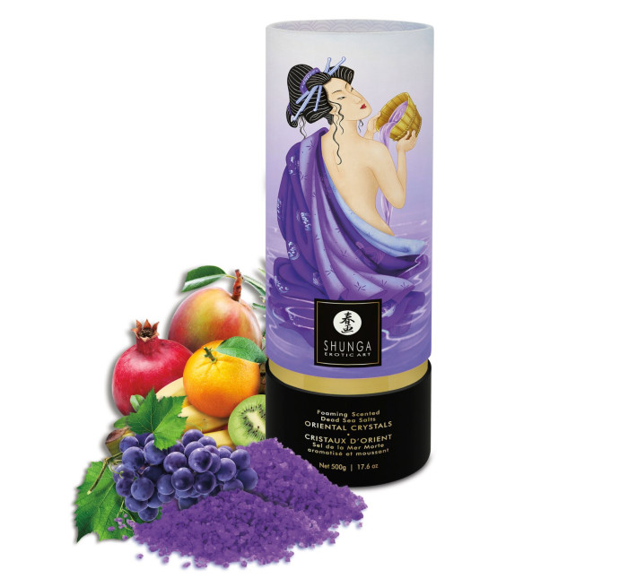Пінлива сіль для ванни Shunga Dead Sea salt Oriental Crystals — Exotic Fruits (500 г)