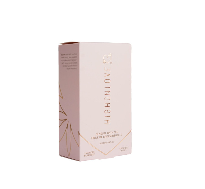Олія для ванн HighOnLove Bath Oil - Lavender Honeybee з олією насіння конопель 100 мл