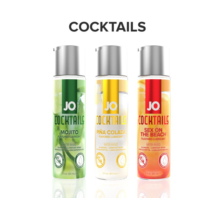 Лубрикант на водній основі JO Cocktails - Pina Colada без цукру, рослинний гліцерин (60 мл)