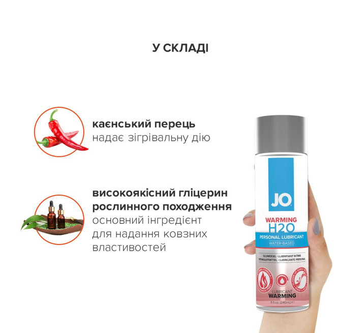 Лубрикант на водной основе System JO H2O WARMING 30 мл
