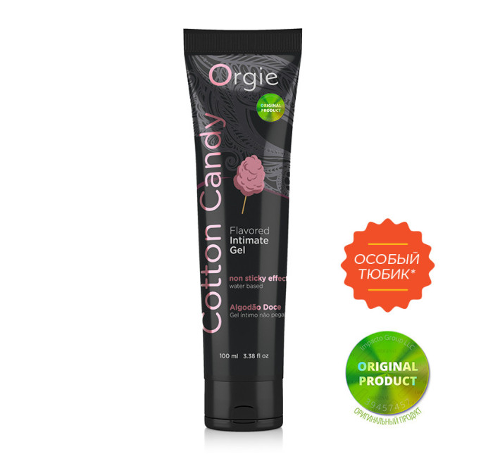 Съедобный лубрикант Orgie на водной основе Lube Tube Сахарная Вата 100 мл