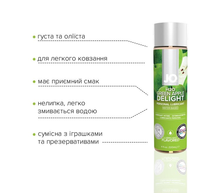 Лубрикант на водной основе System JO H2O GREEN APPLE 120 мл
