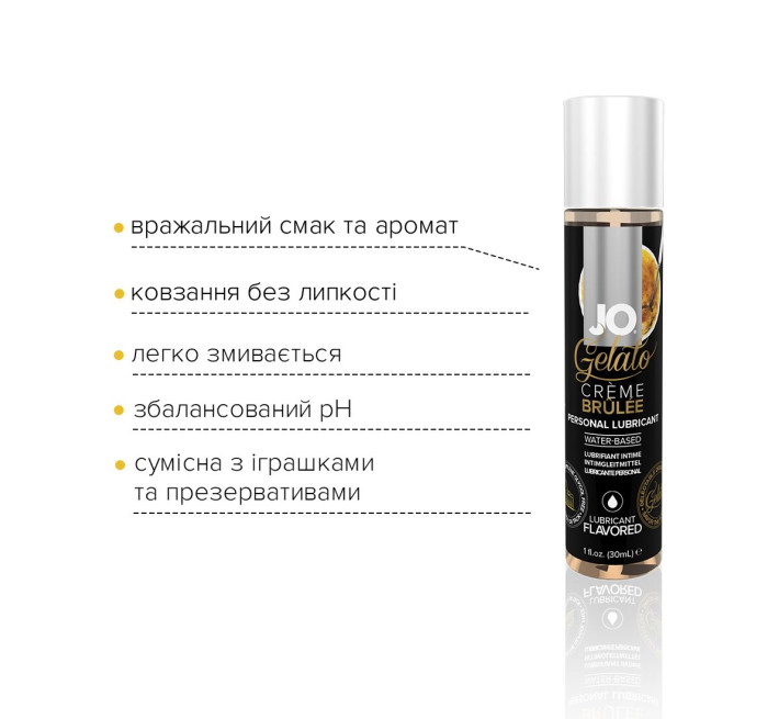 Лубрикант на водной основе System JO GELATO CREME BRULEE 30 мл
