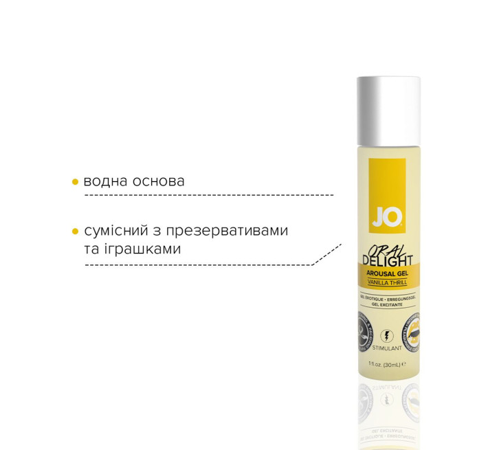 Збудливий гель для оральних ласк System JO ORAL DELIGHT VANILLA THRILL 30 мл