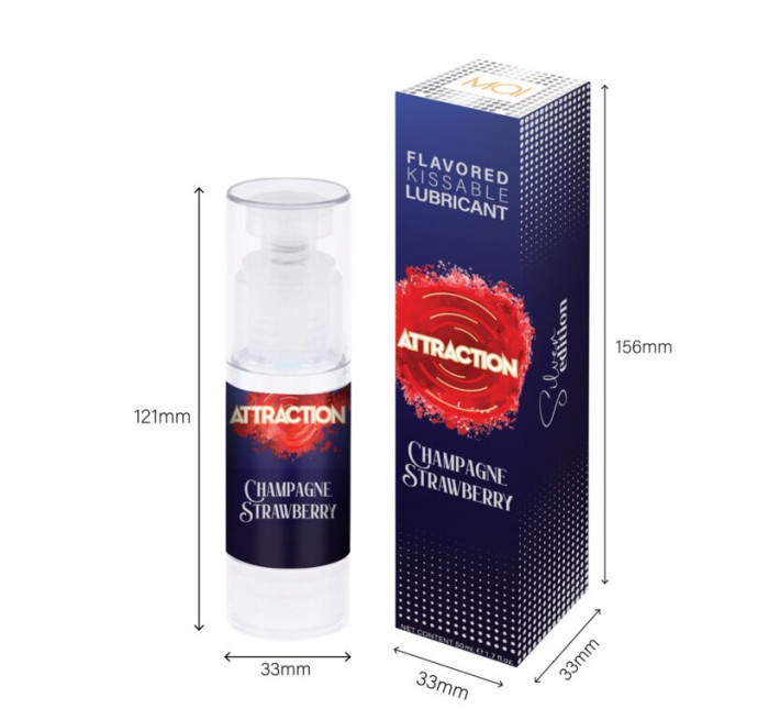 Смазка для орального секса на водной основе MAI Attraction Champagne Strawberry (50 мл)