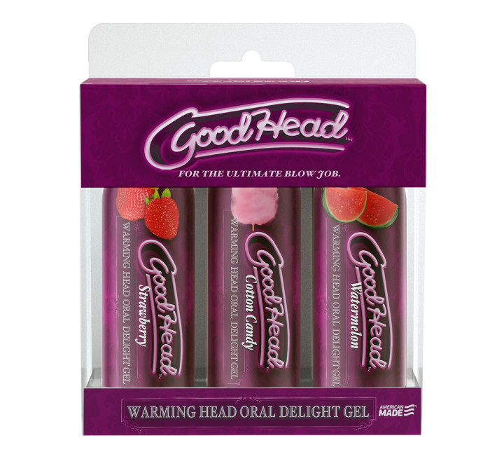 Розігрівальні гелі для орального сексу Doc Johnson GoodHead – Warming Head (3 смаки)
