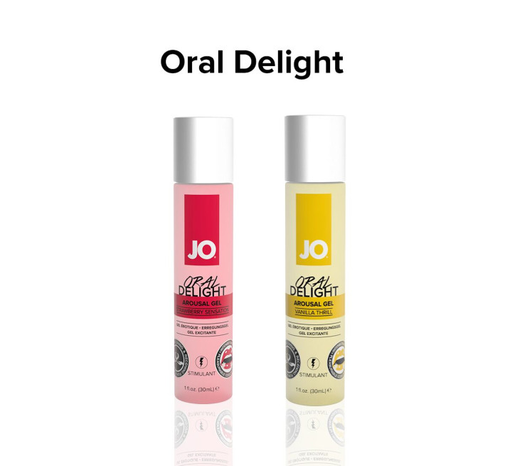 Возбуждающий гель для оральных ласк System JO ORAL DELIGHT STRAWBERRY SENSATION 30 мл