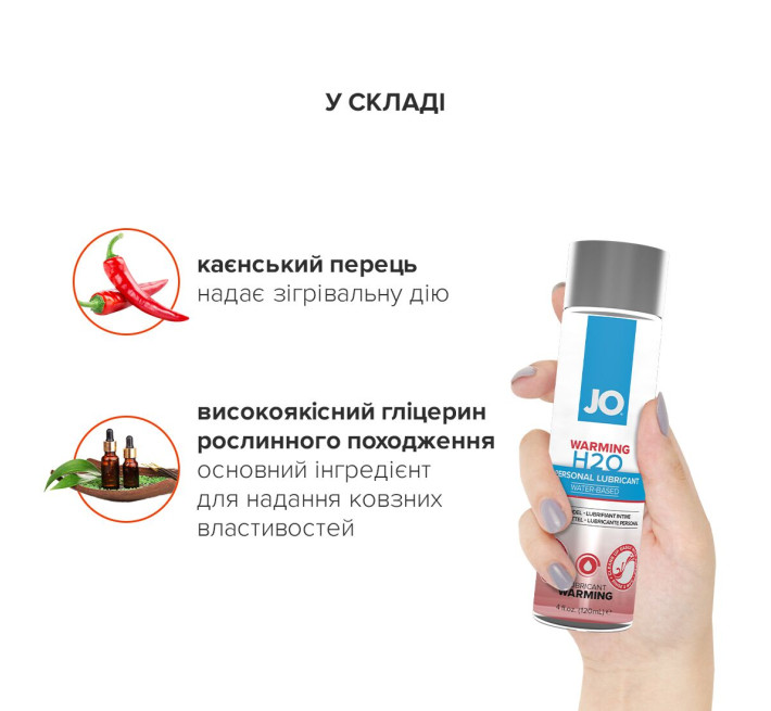 Лубрикант на водній основі System JO H2O WARMING 120 мл