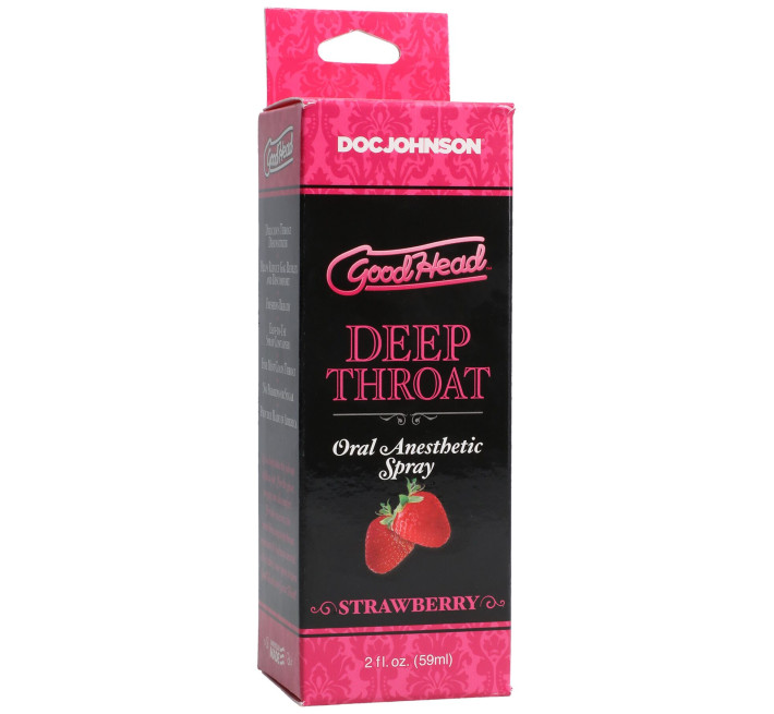 Спрей для мінету Doc Johnson GoodHead DeepThroat Spray - Sweet Strawberry 59 мл для глибокого мінету