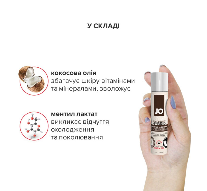 Лубрикант на комбинированной основе System JO SILICONE FREE HYBRID WARMING 30 мл
