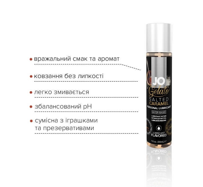 Лубрикант на водной основе System JO GELATO SALTED CARAMEL 30 мл