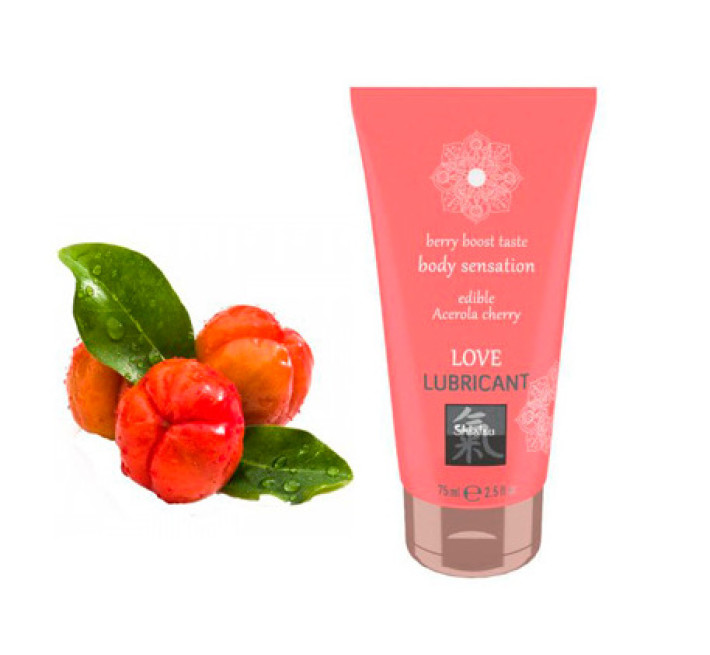 Съедобный лубрикант Hot SHIATSU Love Барбадосская Вишня 75 мл