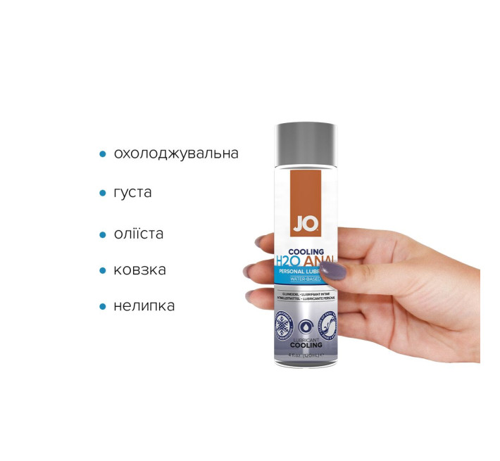 Лубрикант на водній основі System JO ANAL H2O COOLING 120 мл