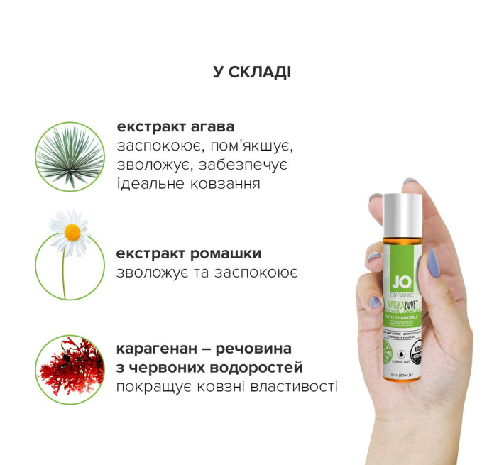 Лубрикант на водній основі System JO NATURALOVE ORGANIC 30 мл