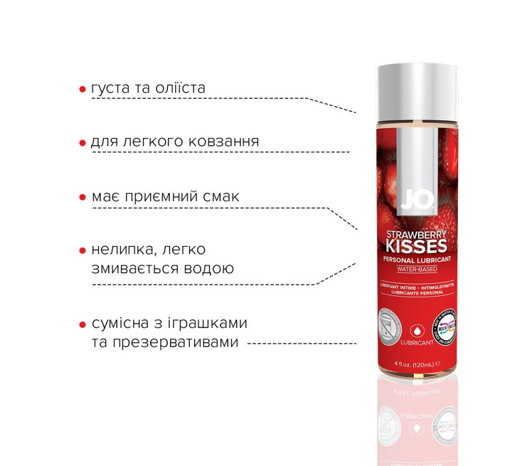 Лубрикант на водній основі System JO H2O STRAWBERRY KISS 120 мл