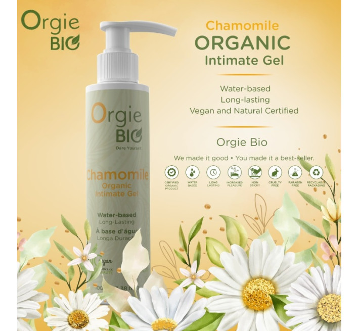 Органический лубрикант с экстрактом ромашки Orgie BIO CHAMOMILE 100 мл с дозатором