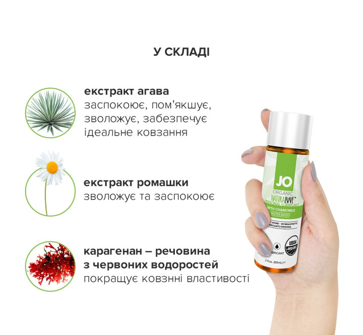 Лубрикант на водній основі System JO NATURALOVE ORGANIC 60 мл