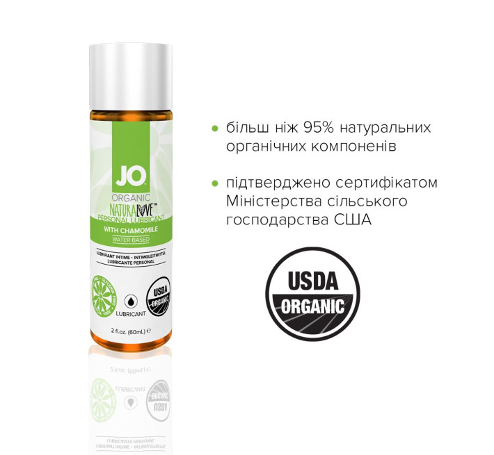 Лубрикант на водній основі System JO NATURALOVE ORGANIC 60 мл