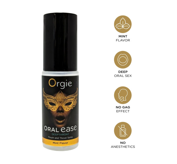 Спрей для глубокого минета Orgie – Oral Ease Deepthroat (15 мл), мятный, без анестетиков