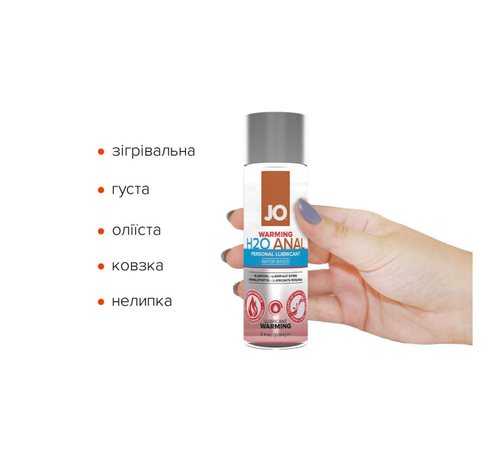Лубрикант на водной основе System JO ANAL H2O WARMING 60 мл