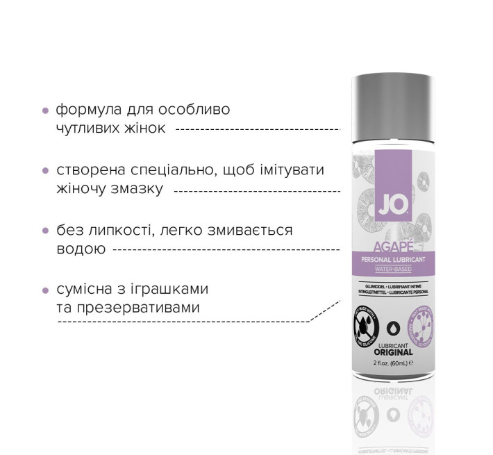 Лубрикант на водной основе System JO AGAPE ORIGINAL 60 мл