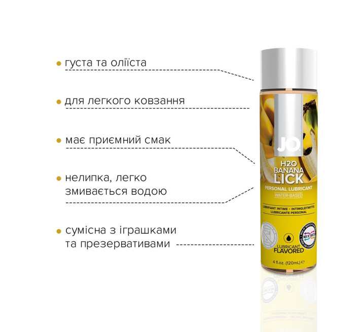 Лубрикант на водній основі System JO H2O BANANA LICK 120 мл