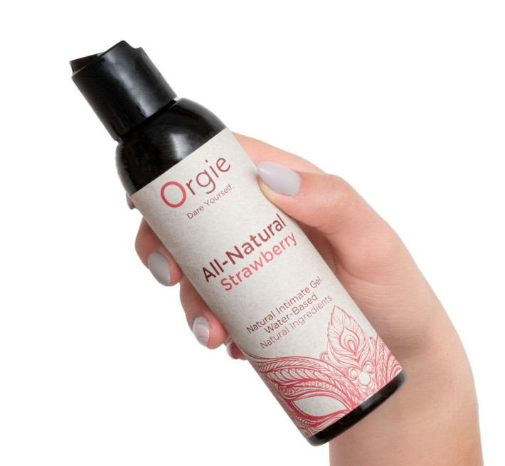 Лубрикант на водній основі Orgie All Natural Strawberry, 150 мл, зі смаком та ароматом полуниці
