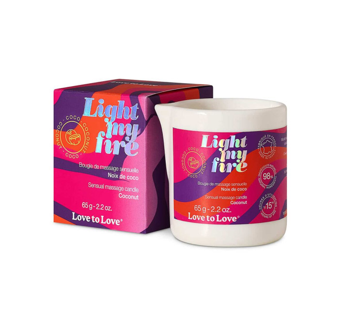 Массажная свеча Love To Love LIGHT MY FIRE Coconut (65 мл)