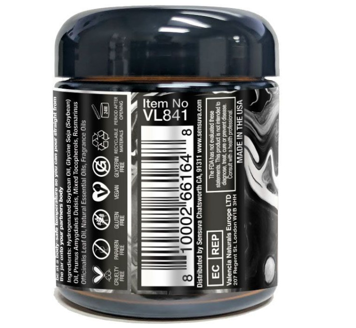 Масажна свічка Sensuva RO Dark Temptation Massage Oil Candle 113г