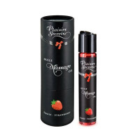 Массажное масло Plaisirs Secrets Strawberry (59 мл) с афродизиаками, съедобная, подарочная упаковка