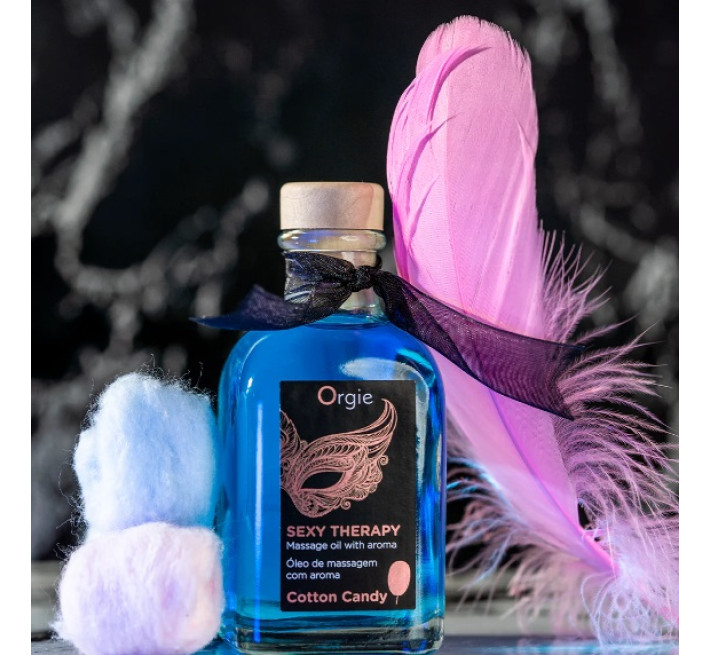 Набор Orgie съедобное массажное масло и перо САХАРНАЯ ВАТА 150 мл