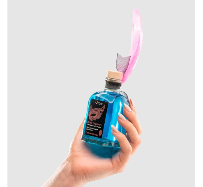 Набор Orgie съедобное массажное масло и перо САХАРНАЯ ВАТА 150 мл