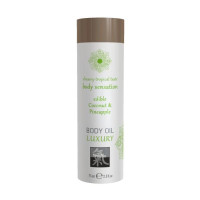 Съедобное масло для тела Hot SHIATSU Кокос и Ананас 75мл