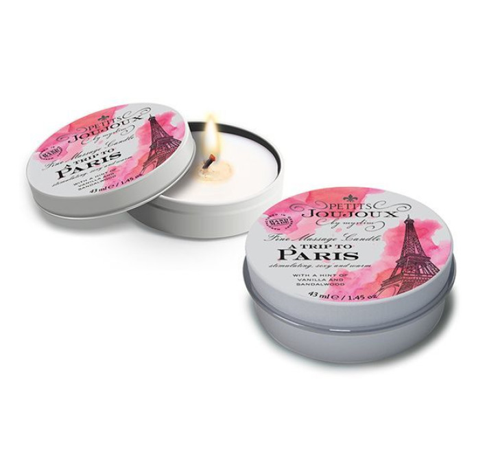 Массажная свечa Petits Joujoux Paris Vanilla and Sandalwood с афродизиаками 43 мл
