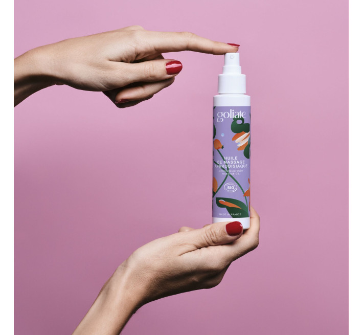 Масажна олія Goliate Huile De Massage Aphrodisiaque 100 мл, органічна, зігрівальний ефект