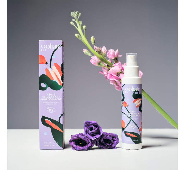 Масажна олія Goliate Huile De Massage Aphrodisiaque 100 мл, органічна, зігрівальний ефект