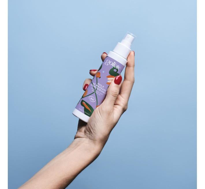 Масажна олія Goliate Huile De Massage Aphrodisiaque 100 мл, органічна, зігрівальний ефект