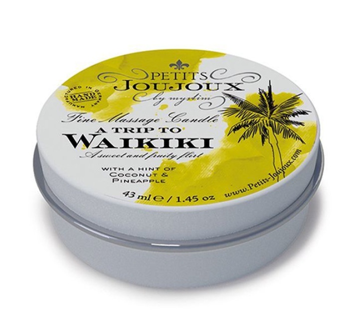 Массажная свечa Petits Joujoux Waikiki Beach Coconut and Pineapple с афродизиаками 43 мл