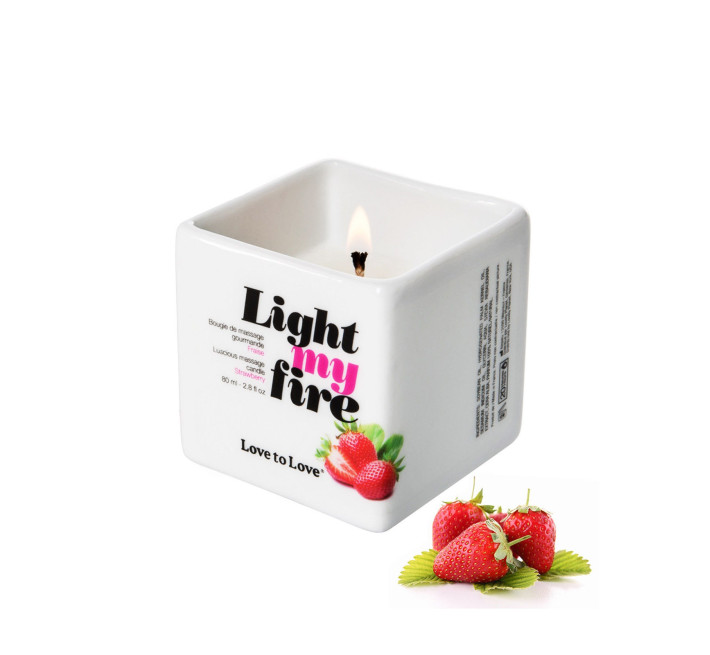 Масажна свічка Love To Love Light my fire Strawberry (80 мл)