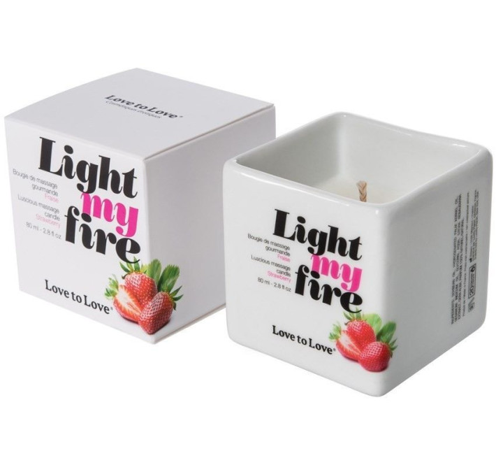 Масажна свічка Love To Love Light my fire Strawberry (80 мл)