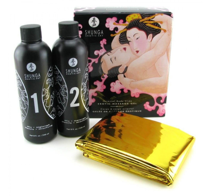 Гель для NURU массажа Shunga Oriental Body-to-Body Sparkling Strawberry Wine 2 x 225 мл