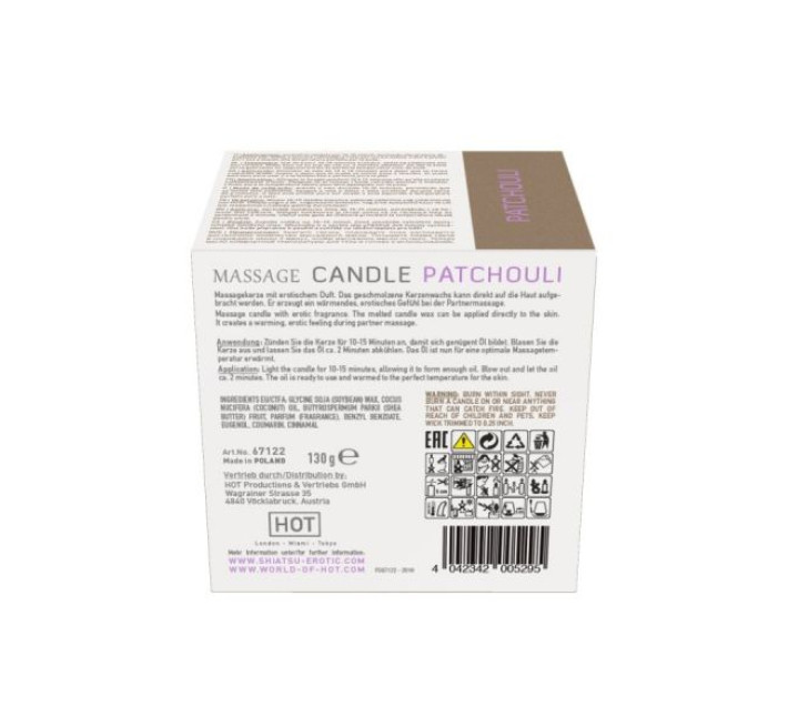Свічка для масажу Hot SHIATSU Пачулі 130 мл