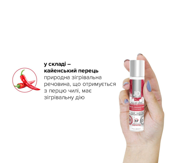 Гель для масажу на силіконовій основі System JO ALL-IN-ONE MASSAGE GLIDE WARMING 30 мл
