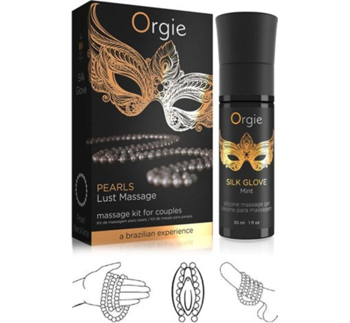Набор для жемчужного массажа Orgie PEARLS LUST MASSAGE SET 30 мл