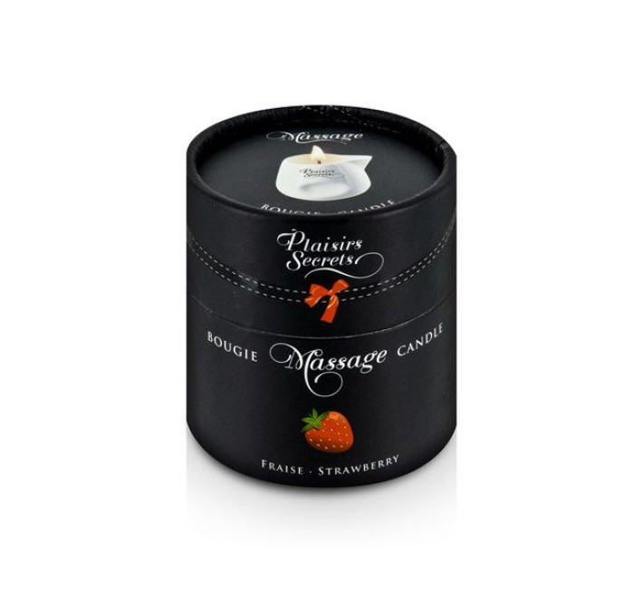 Масажна свічка Plaisirs Secrets Полунична 80 мл