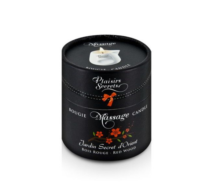 Масажна свічка Plaisirs Secrets з ароматом Червоного Дерева 80 мл