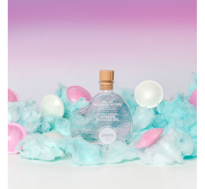 Масажна олія EXSENS With Love Cotton Candy 50мл розігріваюча, без цукру, їстівна