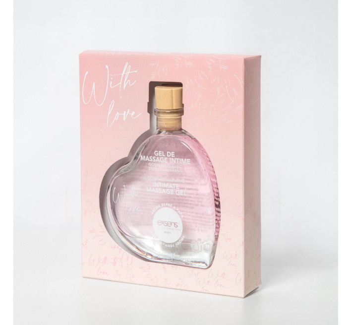 Масажна олія EXSENS With Love Cotton Candy 50мл розігріваюча, без цукру, їстівна